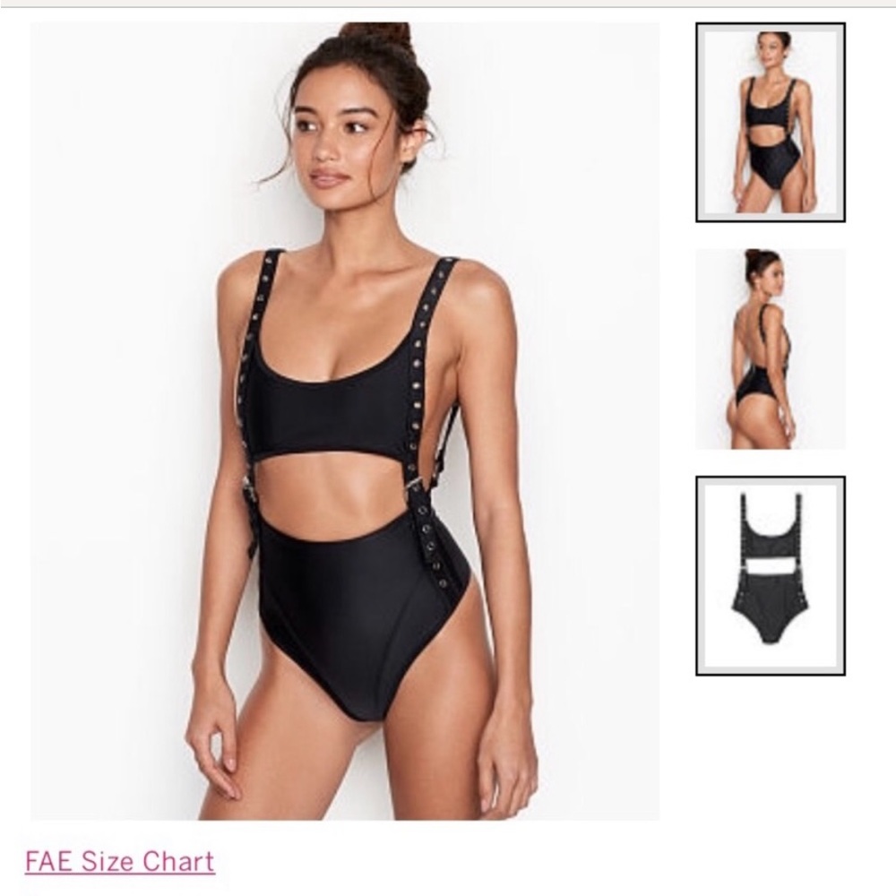 Swim Thong One Piece Buckle Cutout FAE Victoria’s Secret Xs NWOT